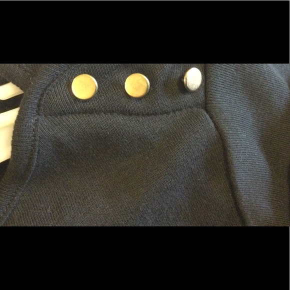 AnnTaylor Black lightweight rib knit, 100% cotton stretch. XL, L26”, 3/4 sleeves - Picture 3 of 4